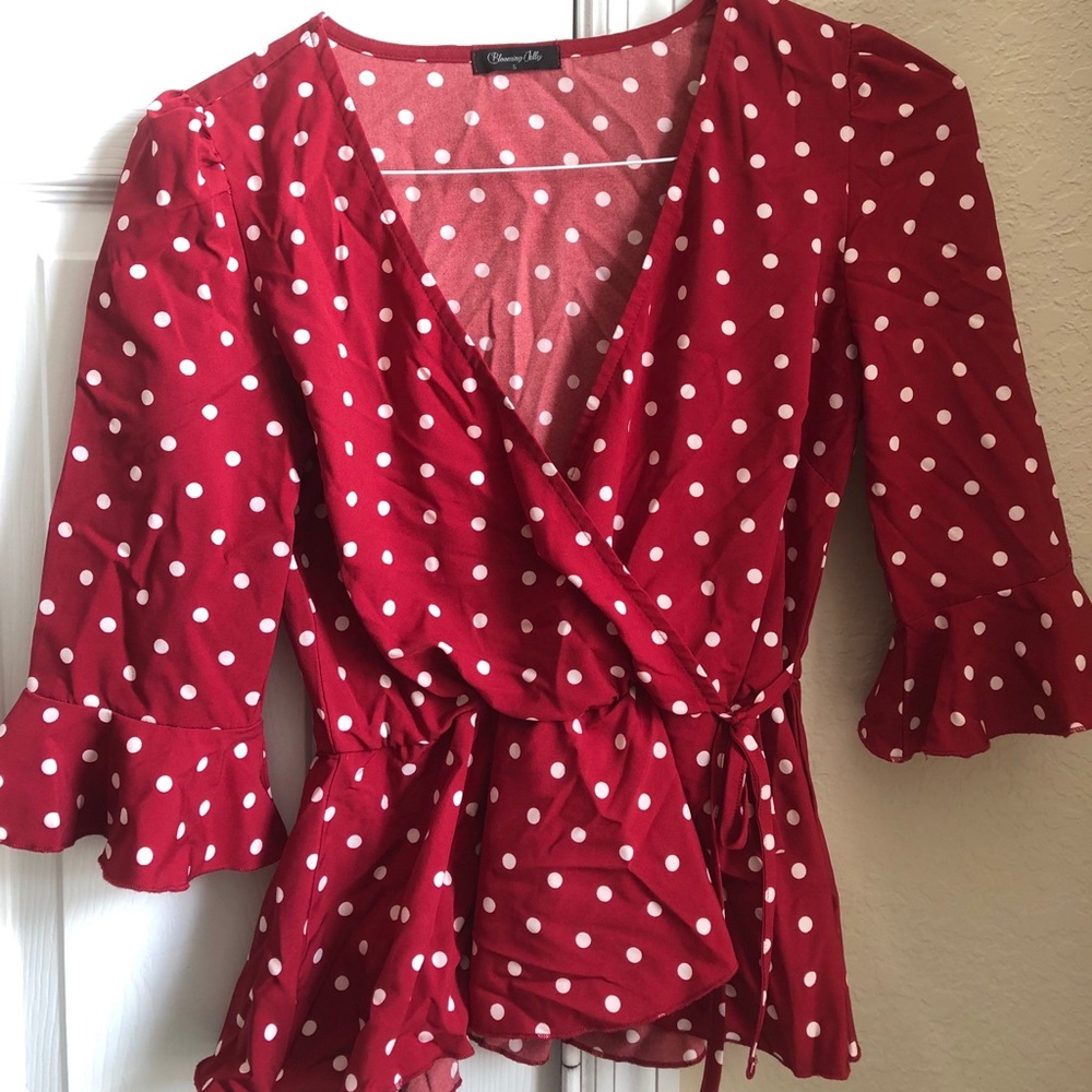 Blooming Jelly Polka dot blouse